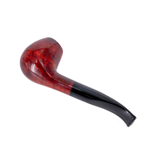 Padonio Nautica, vöröses barna színű bruyer pipa, hajlított szárral-3