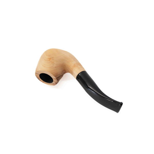 Padonio olivafa pipa 9mm filterrel - hajlított szárral - billiard bent forma