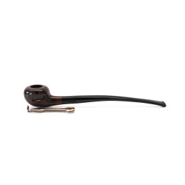 Padonio Churchwarden – olvasó pipa 9mm filteres, mahagóni-barna színű, enyhén hajlított szárral, tomato forma