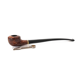 Padonio Churchwarden – olvasó pipa 9mm filteres, középbarna színű, enyhén hajlított szárral, tomato forma