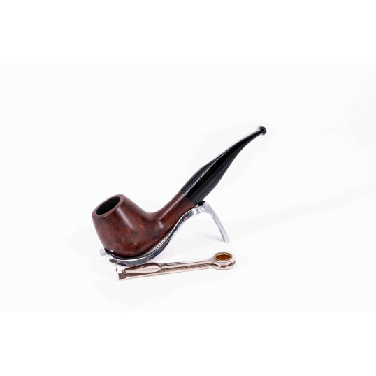 Padonio Bruyer barna színű hanga gyökér pipa - enyhén hajlított csutorával