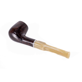 Padonio Silver Ring, sötétbarna színű bruyer pipa, egyenes szárral-2