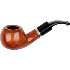 Passatore Pico natur, polírozott bruyer pipa gyűrűvel és hajlított szárral