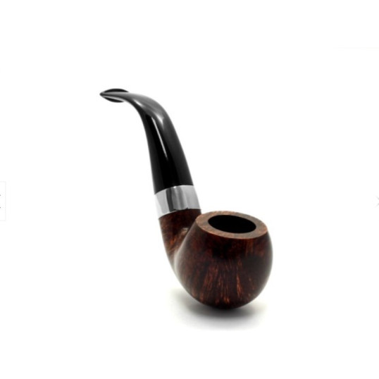 Peterson Aran 03 barna polírozott bent apple pipa – 9 mm filteres, fishtail szopókával
