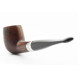 Peterson Aran X105 barna polírozott billiard pipa – 9 mm filteres, fishtail szopókával
