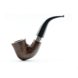 Peterson Aran 05 barna polírozott bent calabash pipa – 9 mm filteres, fishtail szopókával
