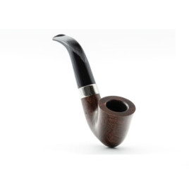 Peterson Aran 05 barna polírozott bent calabash pipa – 9 mm filteres, fishtail szopókával