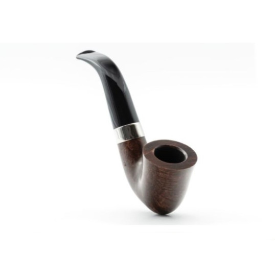 Peterson Aran 05 barna polírozott bent calabash pipa – 9 mm filteres, fishtail szopókával