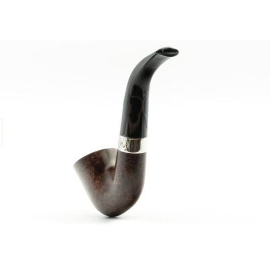 Peterson Aran 05 barna polírozott bent calabash pipa – 9 mm filteres, fishtail szopókával