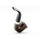Peterson Aran 05 barna polírozott bent calabash pipa – 9 mm filteres, fishtail szopókával
