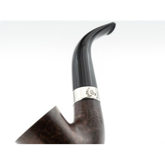 Peterson Aran 05 barna polírozott bent calabash pipa – 9 mm filteres, fishtail szopókával