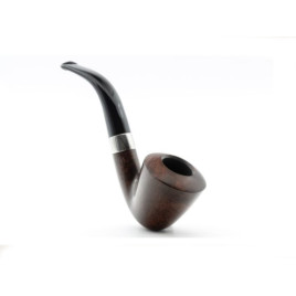 Peterson Aran B10 barna polírozott bent calabash pipa – 9 mm filteres, fishtail szopókával