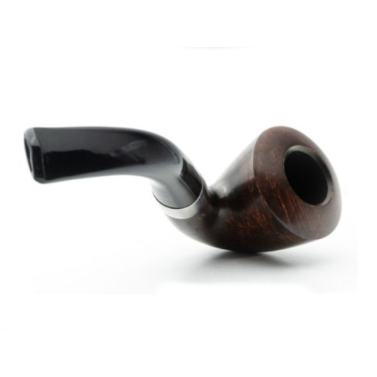 Peterson Aran B10 barna polírozott bent calabash pipa – 9 mm filteres, fishtail szopókával