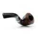 Peterson Aran B10 barna polírozott bent calabash pipa – 9 mm filteres, fishtail szopókával