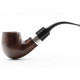 Peterson Aran XL90 barna polírozott bent billiard pipa – 9 mm filteres, fishtail szopókával