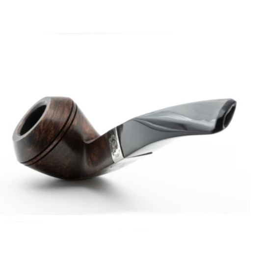 Peterson Aran B5 barna polírozott bent bulldog pipa – 9 mm filteres, fishtail szopókával