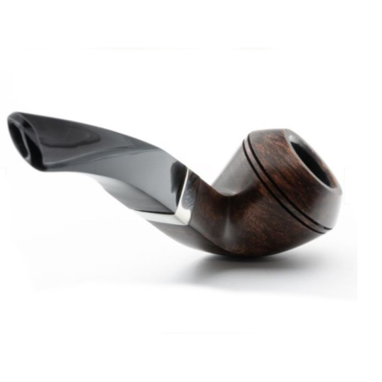 Peterson Aran B5 barna polírozott bent bulldog pipa – 9 mm filteres, fishtail szopókával