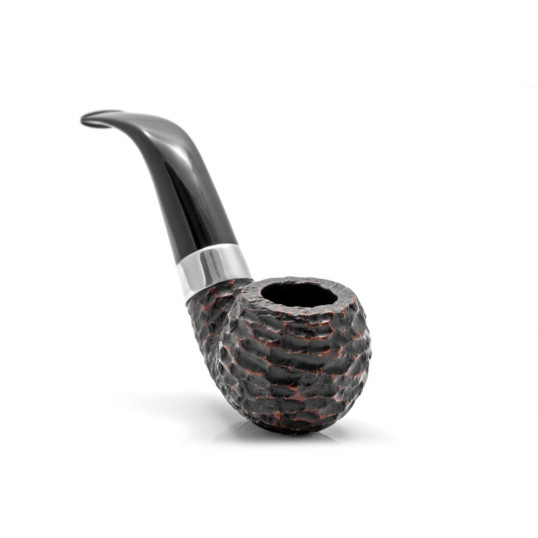 Peterson Donegal Rocky 03 Fishtail rusztikolt hanga gyökér pipa 9mm filterrel - Vörösesbarna színű