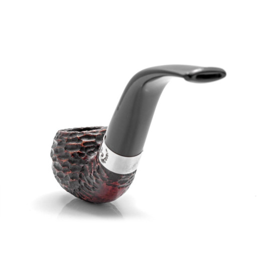 Peterson Donegal Rocky 03 Fishtail rusztikolt hanga gyökér pipa 9mm filterrel - Vörösesbarna színű