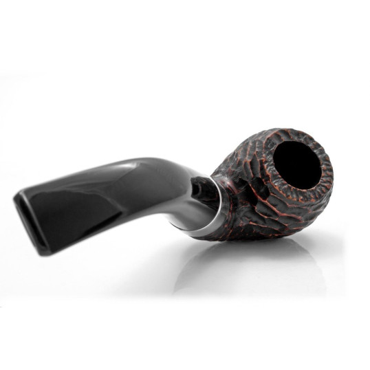 Peterson Donegal Rocky 03 Fishtail rusztikolt hanga gyökér pipa 9mm filterrel - Vörösesbarna színű