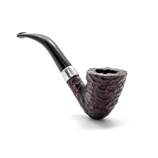 Peterson Donegal Rocky 127 Fishtail rusztikolt hanga gyökér pipa filter nélkül - Vörösesbarna színű