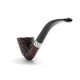 Peterson Donegal Rocky 127 Fishtail rusztikolt hanga gyökér pipa filter nélkül - Vörösesbarna színű