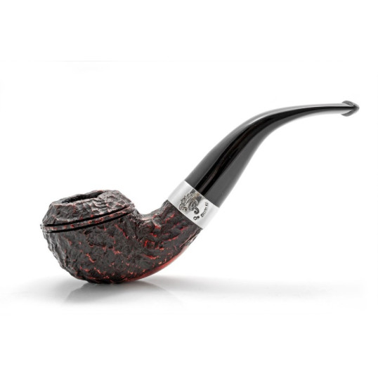 Peterson Donegal Rocky 999 Fishtail rusztikolt hanga gyökér pipa 9mm filterrel - Vörösesbarna színű