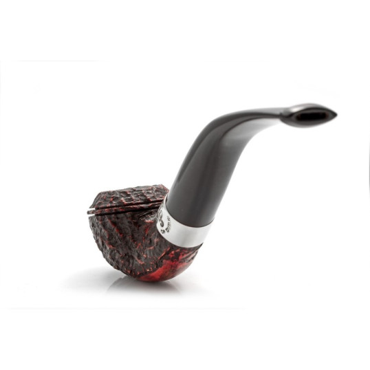 Peterson Donegal Rocky 999 Fishtail rusztikolt hanga gyökér pipa 9mm filterrel - Vörösesbarna színű