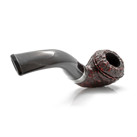 Peterson Donegal Rocky 999 Fishtail rusztikolt hanga gyökér pipa 9mm filterrel - Vörösesbarna színű