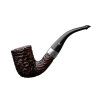 Peterson Sherlock Holmes Rathbone Rustic P-Lip rusztikolt, vörösesbarna színű, hanga gyökér pipa, 9mm filter, bent-biilard típus, hajlított szár