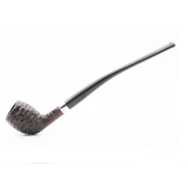 Peterson Tavern Rustic Belge enyhén hajlított filter nélküli churchwarden pipa