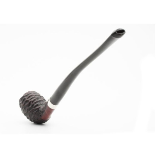 Peterson Tavern Rustic Belge enyhén hajlított filter nélküli churchwarden pipa