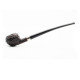 Peterson Tavern Rustic Rhodesian enyhén hajlított szárú filter nélküli churchwarden pipa