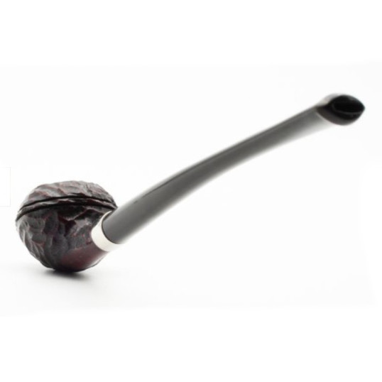 Peterson Tavern Rustic Rhodesian enyhén hajlított szárú filter nélküli churchwarden pipa