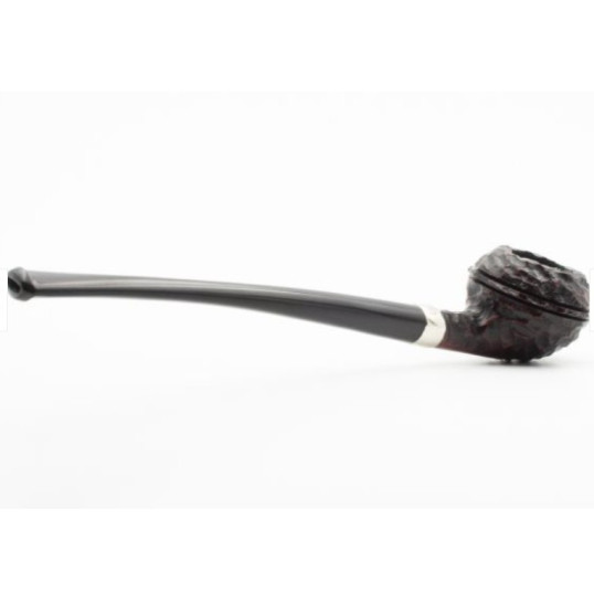 Peterson Tavern Rustic Rhodesian enyhén hajlított szárú filter nélküli churchwarden pipa
