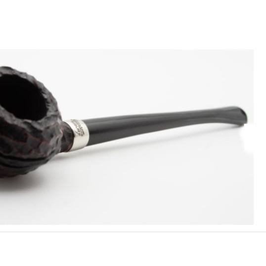 Peterson Tavern Rustic Rhodesian enyhén hajlított szárú filter nélküli churchwarden pipa