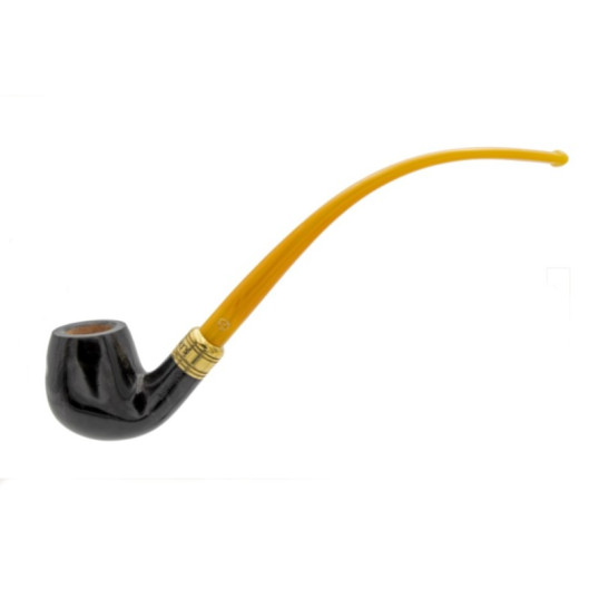 Rattray’s Bagpiper Grey Yellow Bent Apple pipa 2 szárral + ajándék fekete hosszú szárral – 9 mm filteres