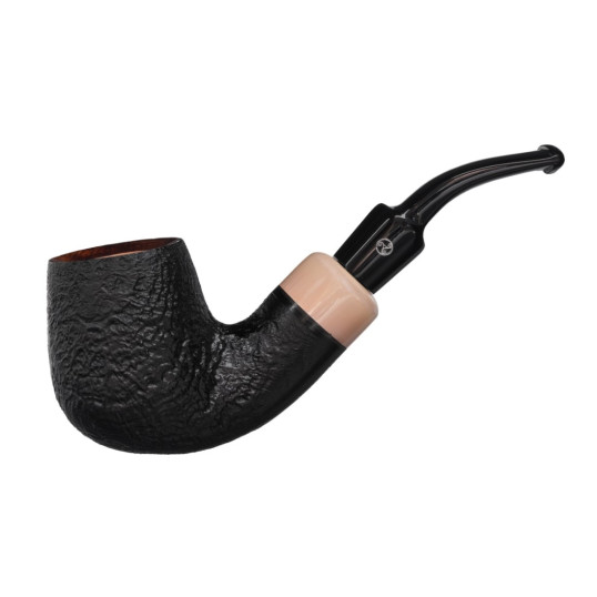 Rattray’s The Bull Sandblast Brown Top 145 billiard formájú briar pipa 9mm-es filterrel hajlított szárral