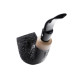 Rattray’s The Bull Sandblast Brown Top 145 billiard formájú briar pipa 9mm-es filterrel hajlított szárral