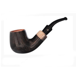 A Rattray’s The Bull Grey Light Top 145 billiard formájú briar pipa 9mm-es filterrel hajlított szárral