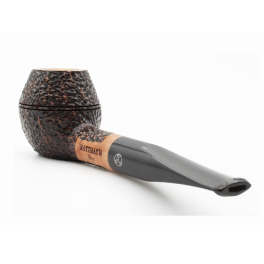Rattray s Skye Rustic 207 rusztikolt  bruyer pipa 9mm filterrel - Sötétbarna színű