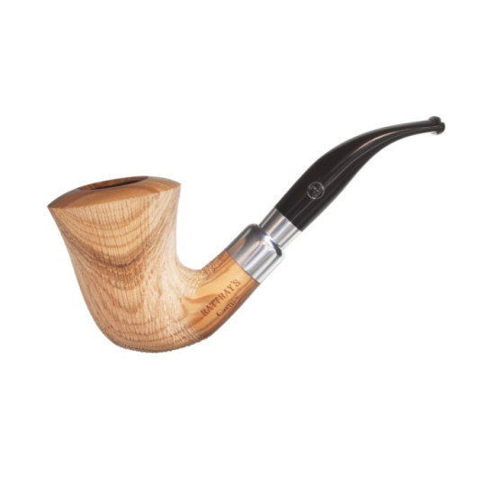 Rattray’s Carnyx Olive Brushed olívafa pipa – 9 mm filterrel, két szopókával
