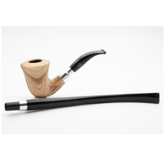 Rattray’s Carnyx Olive Brushed olívafa pipa – 9 mm filterrel, két szopókával