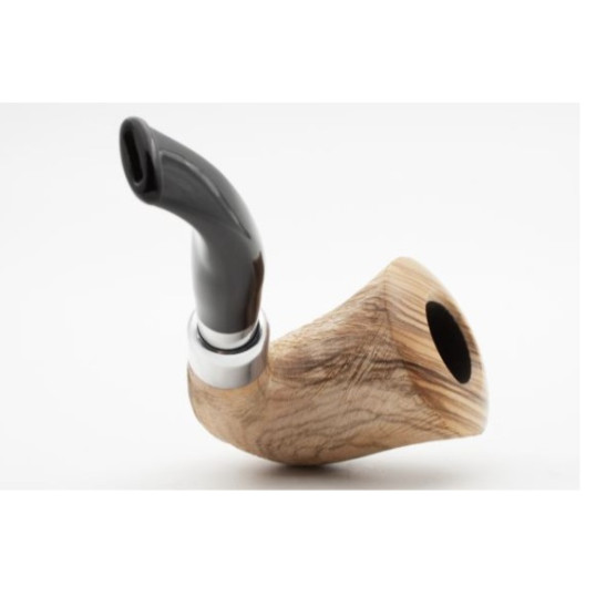 Rattray’s Carnyx Olive Brushed olívafa pipa – 9 mm filterrel, két szopókával