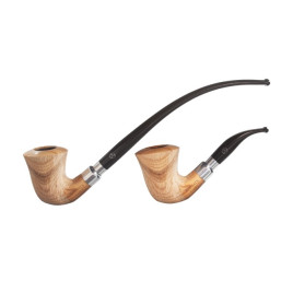 Rattray’s Carnyx Olive Brushed olívafa pipa – 9 mm filterrel, két szopókával