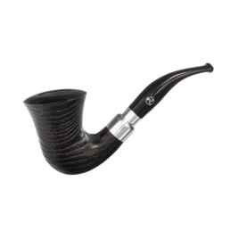 Rattray’s Carnyx G Black kőrisfa pipa – 9 mm filterrel, grafit betéttel, két szopókával