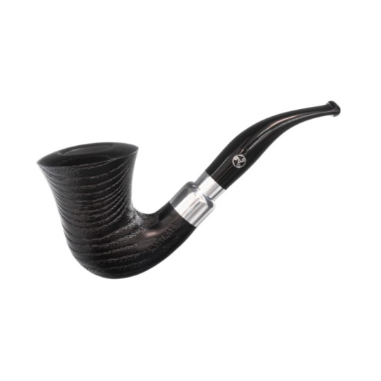 Rattray’s Carnyx G Black kőrisfa pipa – 9 mm filterrel, grafit betéttel, két szopókával