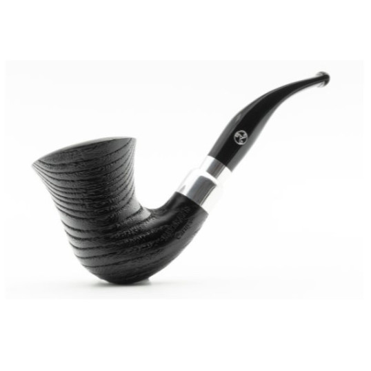 Rattray’s Carnyx G Black kőrisfa pipa – 9 mm filterrel, grafit betéttel, két szopókával