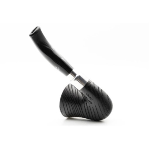 Rattray’s Carnyx G Black kőrisfa pipa – 9 mm filterrel, grafit betéttel, két szopókával