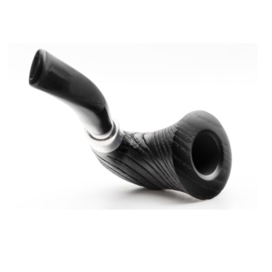 Rattray’s Carnyx G Black kőrisfa pipa – 9 mm filterrel, grafit betéttel, két szopókával